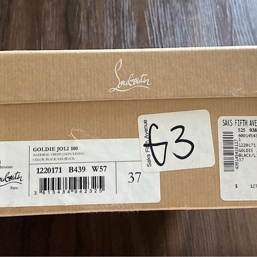 Christian Louboutin Goldie Joli Embellished Satin heels - Picture 4 of 5